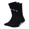 adidas Performance Crew Socks 3er Pack Schwarz - schwarz