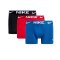 Nike Dri-FIT Trunk Boxershort 3er Pack Blau Rot Schwarz F612 - blau