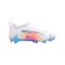 PUMA ULTRA 5 Match FG/AG Volume Up Jr Kids Weiss Blau F01 - weiss