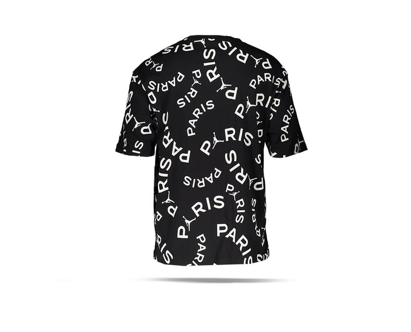 JORDAN X PSG Jock Tag T-Shirt (010) in Schwarz