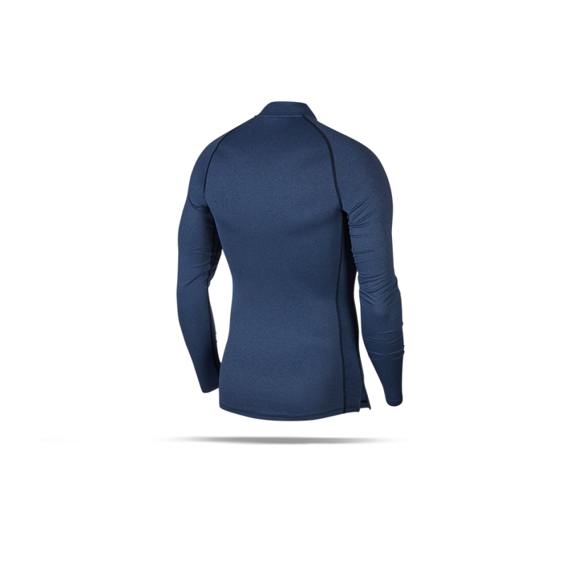 Download NIKE Pro Compression Mock Long Sleeve Shirt (451) in Blau