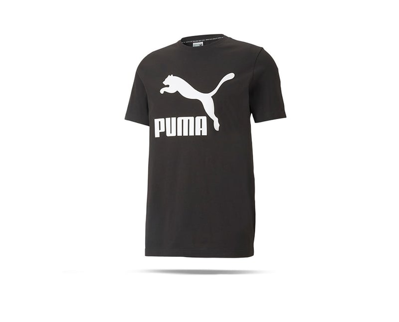 PUMA Classic Logo T-Shirt Schwarz | (001) Freizeitkleidung | Lifestyle