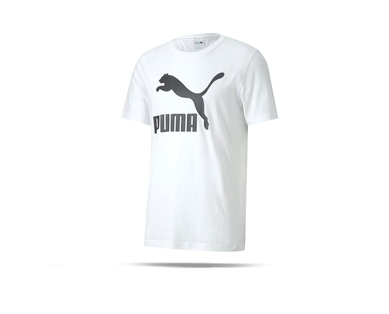 Puma Classic Logo Tee T Shirt 002 In Weiss